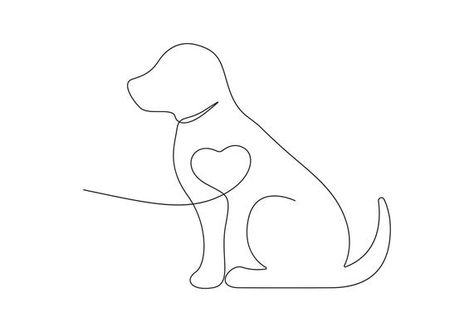 Dog drawing vector using continuous single one line art style isolated on white background. 6637744 Vector Art at Vecteezy One Continuous Line Drawing, Drawing Pro, Dog Line Drawing, Dog Outline, Vector Art Design, Dog Line, Drawing Vector, Continuous Line Drawing, Continuous Line