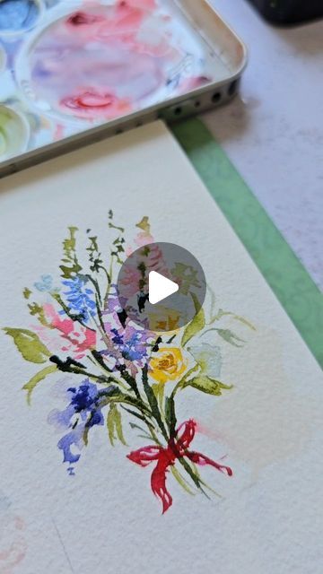 Joly Poa Watercolor, Crafty Things, Floral Bouquets, Paint, Flowers, Floral, On Instagram, Instagram