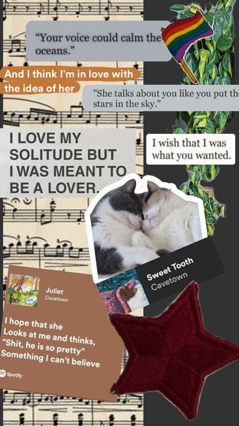 #cavetown #lyrics #qoutes #music #cat #gay #wallpaper Lyric Wallpaper Aesthetic, Cavetown Lyrics, Gay Wallpaper, Lyric Wallpaper, Star Sky, Im Trying, Your Voice, Wallpaper Aesthetic, Im In Love