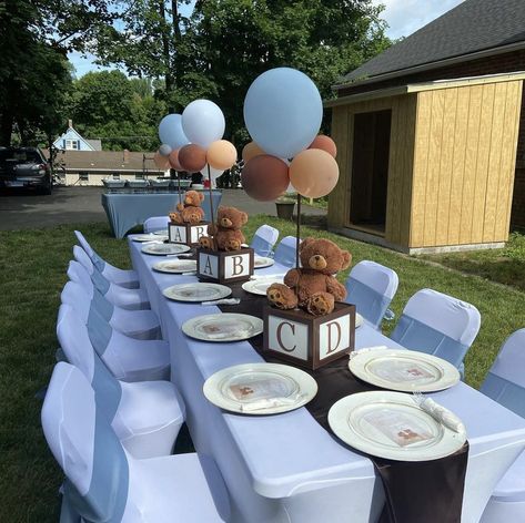 Small Bear Centerpieces, Table Decorations For Baby Shower Boy, Bearly Wait Baby Shower Centerpieces, Bearly Wait Table Decor, Teddy Bear Gender Reveal Centerpieces, Table Decor Gender Reveal, Table Centerpieces For Baby Shower Boys, Table Decorations Balloons, Bear Baby Shower Table Decor