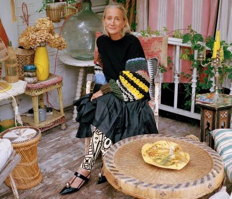 At home with Lucinda Chambers: ‘The way I left Vogue could have been more elegant’ | Fashion | The Guardian Lucinda Chambers, Fashion Director, Advanced Style, Over 50 Womens Fashion, Elegant Interiors, Kinds Of Clothes, I Left, Eclectic Style, Vogue Fashion