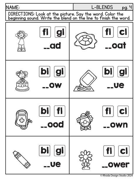 Free L-Blend Worksheets: Practice Beginning Consonant Blends Beginning Blends Worksheets Free, Ending Blends Worksheet, Final Blends Worksheet, Beginning Blends Worksheets, Initial Consonant Blends Worksheets, Thai Alphabet, Consonant Blends Worksheets, Beginning Blends, Teddy Bear Drawing