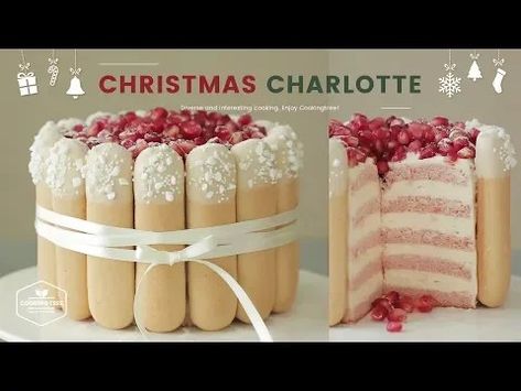 Charlotte Cake Recipe, Charlotte Russe Cake, Charlotte Dessert, Using Cream Cheese, Milk Balls, Cake Sheet, Cooking Tree, Finger Cookies, Charlotte Cake