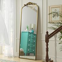 Arched Full Length Mirror, Full Length Mirror Stand, Baroque Mirror, Mirror For Wall, Floor Standing Mirror, Flourish Design, Full Body Mirror, Traditional Style Homes, Gold Baroque