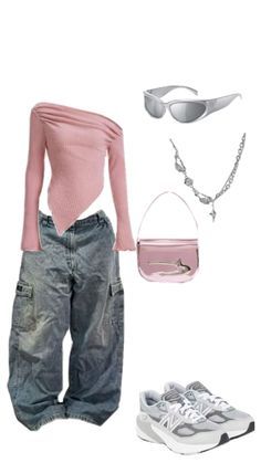 Pink Aesthetic Outfits Y2k, Cute Everyday Outfits Casual, Everyday Outfits Casual, Jumpsuit Outfit Ideas, Summer Modest Outfits, Casual Outfit Women, Y2k Outfits Pink, Street Style Outfits Casual, Casual Outfit Ideas