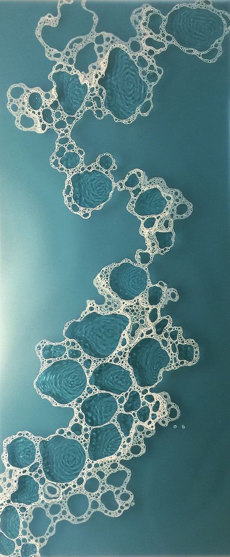 Nature Inspired Sculpture, Barnacle Drawing, Carla Goldberg, Foam Drawing, Bubble Drawings, Resin Drawing, Foam Aesthetic, Bubble Sculpture, Mermaids Purse