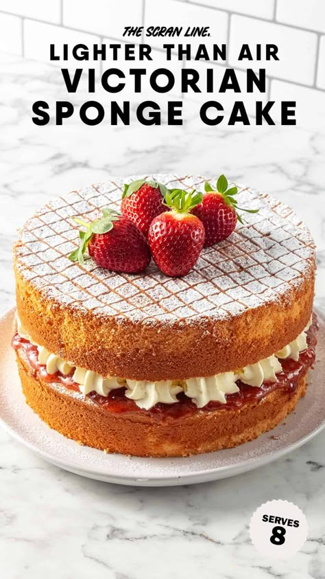 Easy Sponge Cake Recipe Victorian Sponge Cake Recipe, Victorian Sponge Cake, Sponge Cake Recipe Best, Victorian Sponge, Easy Sponge Cake, Easy Sponge Cake Recipe, Sponge Cake Recipe, Cake Slicer, Victoria Sponge Cake