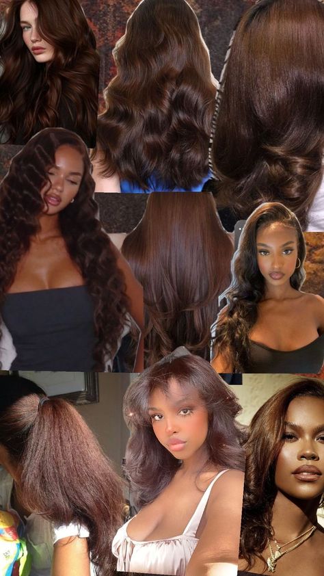 Cocoa Brown Hair, Brown Hair For Fall, Hair For Fall, Mocha Brown Hair, Cocoa Brown, Mocha Brown, Fall Hair, Brown Hair, Mocha