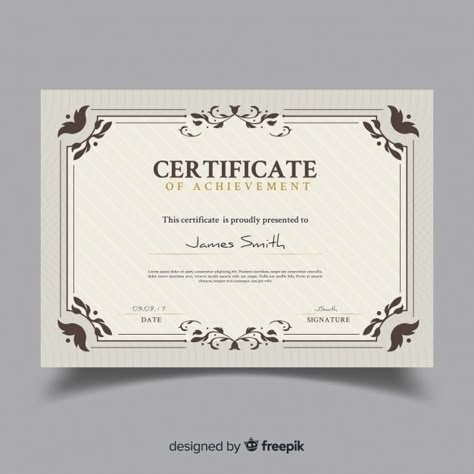 Certificate Design Inspiration, Vintage Certificate, Certificate Layout, Certificate Of Merit, Graduation Certificate Template, Graphic Design Inspiration Poster, Free Certificate Templates, Desain Quilling, Graphic Design Infographic