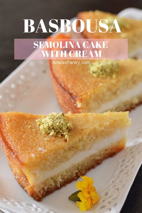 Basbousa Recipe, Egyptian Desserts, Labneh Recipe, Arabic Sweets Recipes, Lebanese Desserts, حلويات عربية, Arabic Desserts, Arabic Dessert, Semolina Cake