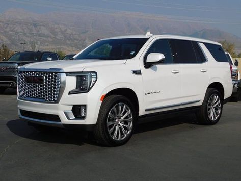 2021 Gmc Yukon Denali, Christopher Morgan, White Suv, Gmc Suv, Gmc Denali, Bridgestone Tires, Trucks Lifted Diesel, Luxury Van, Gmc Yukon Denali