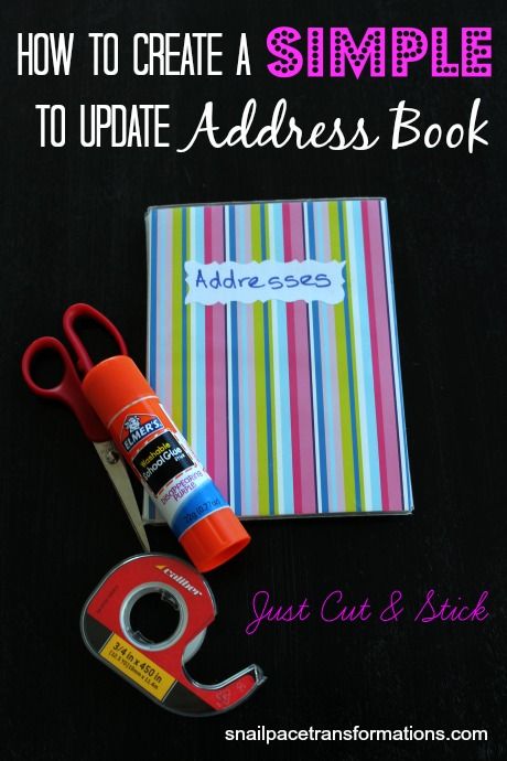 An easy to update address book for  non tech savvy people. Address Book Ideas, Diy Address Book, Paper Forms, Diy Notebooks, Everyday Crafts, A Simple Christmas, Book Organizer, Organizing Life, Nifty Crafts