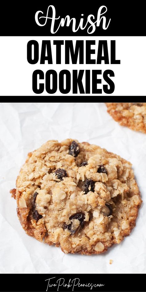 image with text that says Amish oatmeal cookies with an image of a cookie below it Amish Oatmeal, Soft Chewy Oatmeal Cookies, Amish Cookies, Soft Oatmeal Cookies, The Best Oatmeal, Best Oatmeal Cookies, Oatmeal Raisin Cookies Chewy, Baked Good, Oatmeal Cookies Chewy