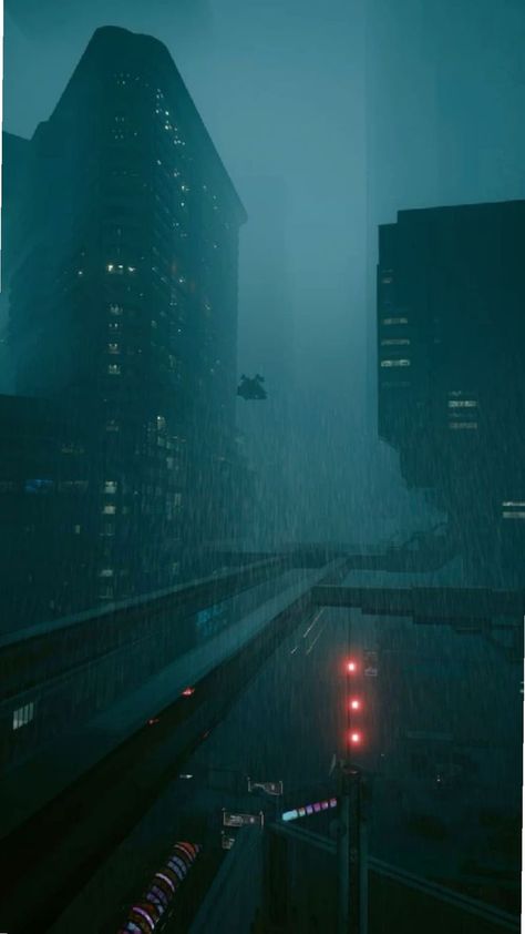 whispers of the rain Dark Future City Concept Art, Cyberpunk Vibes Aesthetic, Old Skyscraper, Black Cyberpunk Wallpaper, Futuristic City Cyberpunk, Dystopian Cyberpunk Aesthetic, Futuristic City Aesthetic, Dark Cyberpunk Aesthetic, Cyberpunk Aesthetic Wallpaper