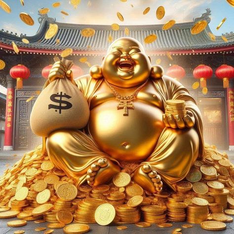 Dhan Kuber Images, Rhys Tattoo, Gold Images, Chinese God, Cute Small Drawings, Iphone Wallpaper Photography, Lucky Wallpaper, Lucky Fortune, Fat Art