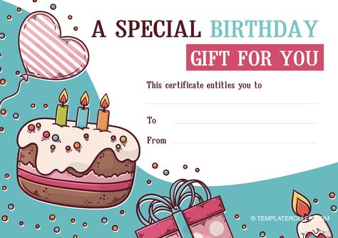 Birthday Gift Certificate, Gift Certificate Template Free, Blank Gift Certificate, Free Printable Gift Certificates, Birthday Certificate, Free Birthday Gifts, Free Gift Certificate Template, Printable Gift Certificate, Voice Lesson