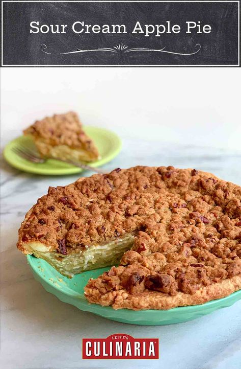 Sour Cream Apple Pie Recipe, Sour Cream Apple Walnut Pie Recipe, Sour Cream Apple Walnut Pie, Apple Walnut Pie Recipe, Apple Pie Streusel, Apple Walnut Pie, Sour Cream Apple Pie, Sour Cream Pie, Swedish Apple Pie