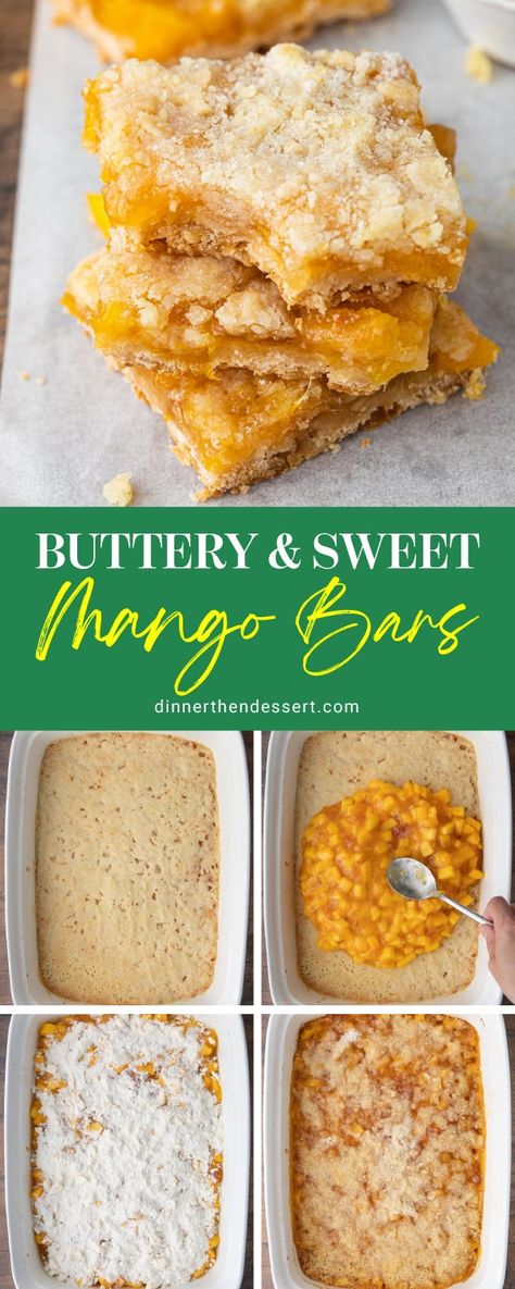 Easy Mango Bars are easy to make with a golden buttery shortbread crust and sweet, tangy mango filling. Bake these tropical bars for summer! Fruit Bars Recipe, Mango Bars, Mango Chocolate, Slow Cooker Appetizers, Lemon Bars Easy, Dessert Cookbooks, Shortbread Bars, Shortbread Crust, Pot Roast Slow Cooker