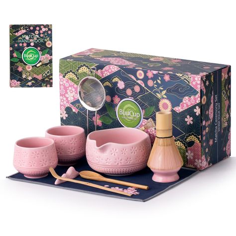 PRICES MAY VARY. Design Concept: This matcha kit is inspired by spring cherry blossoms. We have fused the delicate beauty of cherry blossoms with a natural texture, as if each petal is gracefully dancing on the ceramics. The wave design of the bowl's rim adds both personality and elegance, enhancing the artistic appeal of the entire matcha set. This matcha whisk set is not only functional but also serves as a decorative piece. Ultimate Matcha Preparation Set: Our 10 Pcs matcha kit includes essen Matcha Kit, Matcha Whisk, Matcha Set, Japanese Tea Ceremony, Matcha Bowl, Tea Stains, Delicate Beauty, Japanese Tea, Wave Design