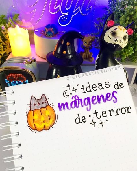 Gigicreativenotes 🎨 | Lettering on Instagram: "Ideas de márgenes 🎃📓✨ Sabemos que ya se acerca Halloween así que les quise hacer unas ideas 💡 de márgenes para sus apuntes con temática de Halloween 👻 Colab: @jeshua_notes 🖇¡Pregunta! ¿Cuál fue tu favorito? Te leo en los comentarios 👀💬 💾Guarda para más tarde✨ . . . . . . #márgenesbonitos #titulosbonitos #karlasnotes #gigicreativenotes #studygram #organization #margenes #ideas #xalapa #ideasmargenes #studygrammexico #apuntesbonitos #hallowee January 22, Instagram Ideas, Victoria Secret, Halloween, Electronic Products, On Instagram, Instagram