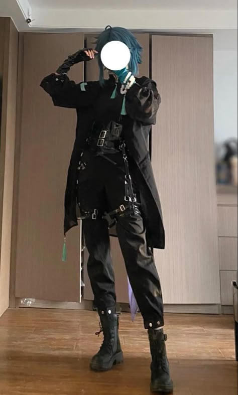 Xiao Casual, Xiao Outfit, Techwear Fashion, Cyberpunk Clothes, Casual Outfit Ideas, Photographie Portrait Inspiration, Clothing Design Sketches, Maid Outfit, Swaggy Outfits