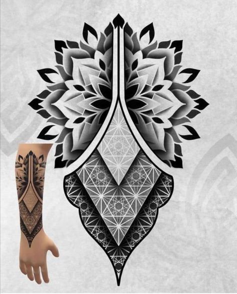 Thigh Tattoo Women, Tattoo Women Back, Mandala Tattoo Mann, Man Tattoo Ideas, Geometric Tattoo Neck, Geometric Tattoo Stencil, Geometric Tattoo Hand, Tato Mandala, Women Tattoo Ideas