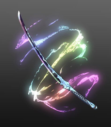 Katanas Fantasy Art, Powers Art, Tactical Swords, رورونوا زورو, Elemental Magic, Super Powers Art, Pretty Knives, Fantasy Stuff, Drawings Ideas