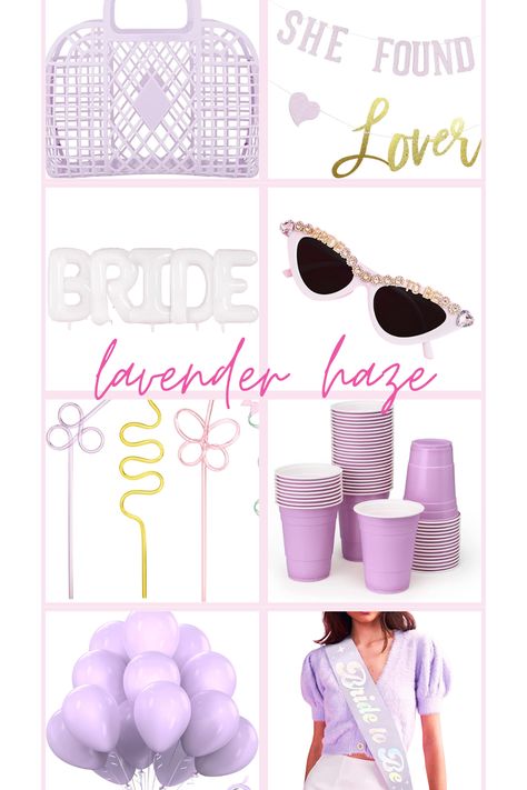 Lavender Bachelorette Party Decor, Lilac Bachelorette Party, Lavender Haze Bachelorette Party, Purple Bachelorette Party Ideas, Purple Bachelorette Theme, Lavender Haze Bachelorette, Lover Bachelorette Theme, Lavender Haze Party, Lavender Bachelorette Party