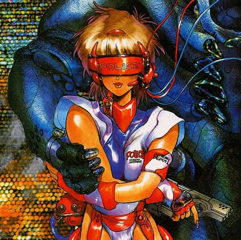 The Vault of Retro Sci-Fi — spaceshiprocket: Masamune Shirow Masamune Shirow, Cyberpunk Anime, Cyberpunk Aesthetic, Arte Cyberpunk, Cyberpunk Character, Mecha Anime, Manga Artist, Science Fiction Art, Old Anime