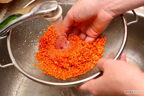 3 Ways to Cook Red Lentils Red Lentil Recipes, Cooking Red Lentils, Red Split Lentils, Cooking Websites, How To Thicken Soup, Lentil Dishes, Dried Lentils, Red Lentils, Hearty Stews