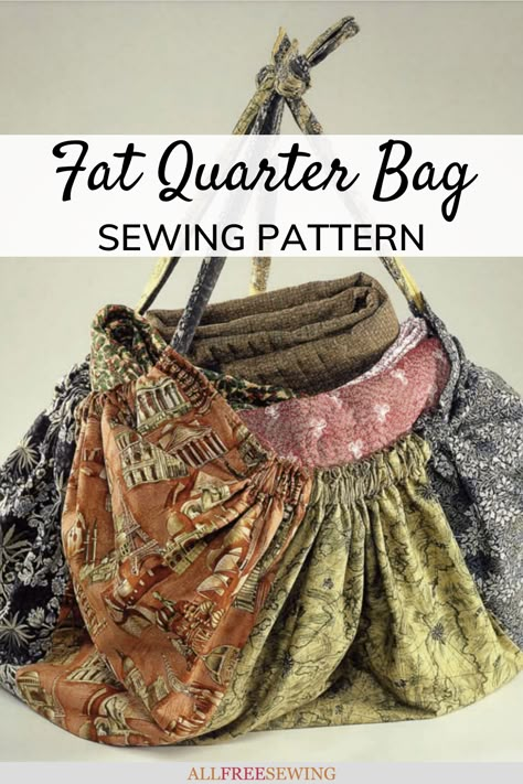 Fat Quarter Bag, Quilted Purse Patterns, Fat Quarter Sewing Projects, Handicraft Ideas, Quilted Bag Patterns, Purse Patterns Free, Fabric Decoupage, Sewing Handbag, Hobo Bag Patterns