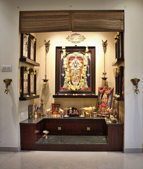 Pooja Room Ideas, Pooja Room Ideas Indian, Temple Room, Pooja Door Design, Indian Room Decor, Temple Design For Home, Indian Home Design, Indian Home Interior, Ethnic Home Decor