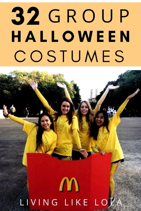 Funny Halloween Costumes For Friends, Halloween Costume Ideas For Teens, Group Halloween Costumes For Teens, Work Group Halloween Costumes, Funny Group Costumes, Team Halloween Costumes, Funny Group Halloween Costumes, Group Halloween Costume Ideas