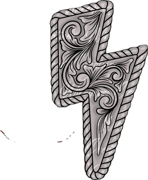 Drawing Ideas Easy Western, Tooled Leather Design Pattern, Lighting Bolt Drawing, Easy Western Drawings, Western Line Art, Western Drawing Ideas, Western Doodles, Western Sketches, Western Lighting