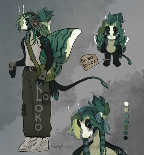 Kiwi Character Design, Slug Fursona, Chimera Fursona, Beetle Fursona, Reptile Fursona, Green Fursona, Insect Fursona, Bug Fursona, Chimera Oc