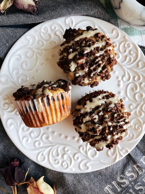 Banana Chocolate Chip Crumb Muffins - Mini Batch Baker Coffee Crumb Cake, Late Coffee, Crumb Cake Muffins, Crumb Muffins, Vegan Muffins, Yogurt Milk, Cake Muffins, Dairy Free Alternatives, Banana Chocolate Chip Muffins