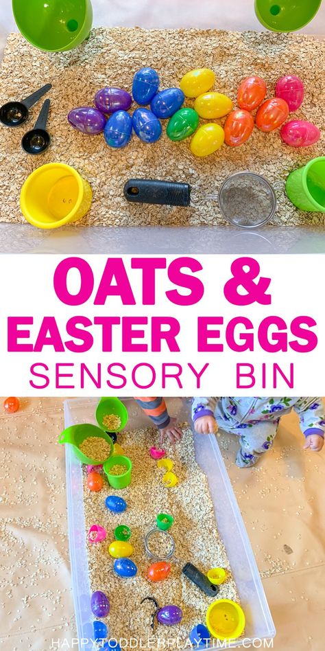 Easter Sensory Bin, Baby Zintuiglijk, Easter Sensory, Toddler Sensory Bins, Baby Sensory Play, Easter Preschool, Sensory Activities Toddlers, Baby Play Activities, Toddler Sensory