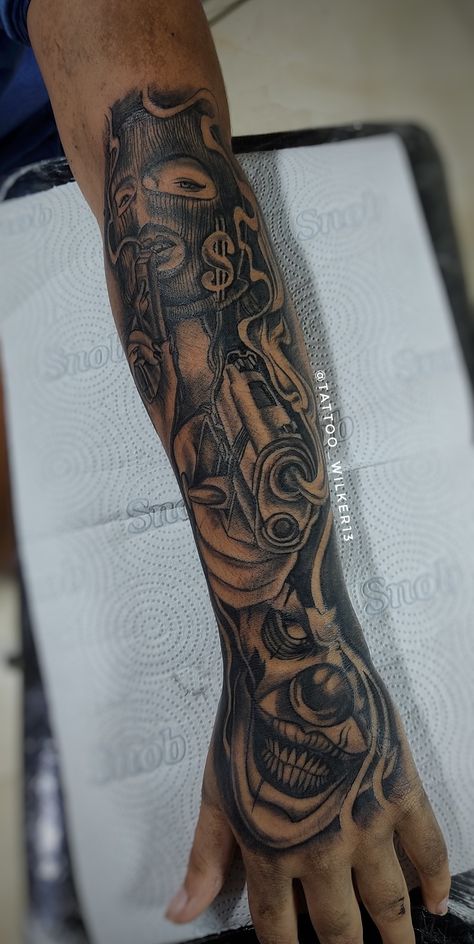 Alpha Tattoo, Black And Gray Ink Tattoo, Arm Tattoos For Guys Forearm, Black Men Tattoos, Tattoo Ideas Males, Cool Half Sleeve Tattoos, Octopus Tattoo Design, Arm Tats, Feminine Tattoo Sleeves