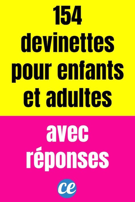 Envie de faire des petites devinettes en famille ? Excellente idée ! C'est une bonne façon de passer un moment dans la bonne humeur. C'est pourquoi, on a sélectionné pour vous, les meilleurs devinettes. Il y en a pour tous les goûts : courtes, faciles, drôles, etc. Et pour ne pas que vous trichiez, on a mis les réponse à l'envers. Vous devez retourner votre téléphone pour les lire. Voici 154 devinettes faciles pour enfants et ad Grade 8 Classroom, Escape Game, Treasure Island, Toddler Activities, Activities For Kids, Education, In This Moment