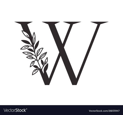 Letter W Tattoo Designs, W Tattoo Letter, V Letter Tattoo, Lil Tattoos, W Alphabet, W Tattoo, Roman Letters, W Letter, Alphabet Drawing