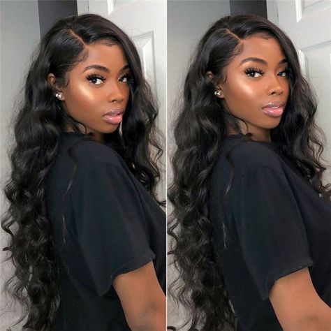 Black Hair Wigs, Hair For Black Women, Wavy Hair Extensions, Loose Waves Hair, Body Wave Wig, Body Wave Hair, Hair Crush, Lace Closure Wig, Closure Wig