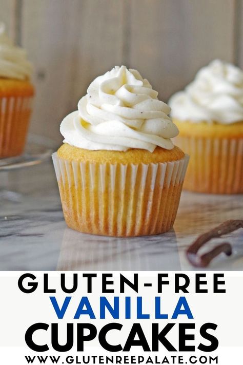 Gluten Free Cupcake Recipe Easy, Gluten Free Vanilla Cupcakes, Gluten Free Cupcake Recipe, Dairy Free Cupcakes, Gluten Free Cupcakes Vanilla, Gluten Free Cake Recipe, Easy Cupcake Recipes, Vanilla Cupcake Recipe, Gluten Free Cupcakes