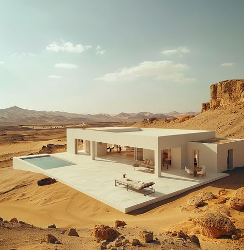 Found peace in this desert villa. The stark beauty of the landscape and the simplicity of the design speak to me. Here, life feels quiet and honest. #DesertVilla #SimpleLiving #PeacefulRetreat #HemingwayVibes #DesertLife #modernarchitecture #interiordesign #slowliving Desert Villa, Speak To Me, Artsy Design, Desert Life, Slow Living, The Landscape, Simple Living, Finding Peace, Modern Architecture