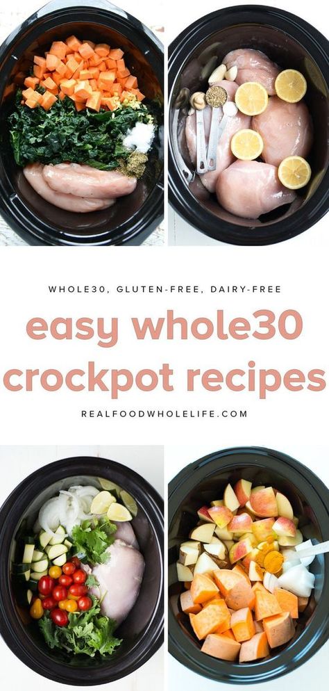 Whole 30 Crockpot, Whole30 Crockpot Recipes, Easy Whole 30, Whole 30 Crockpot Recipes, Easy Whole 30 Recipes, Overnight Oat, Recipe 30, Diet Vegetarian, Kielbasa