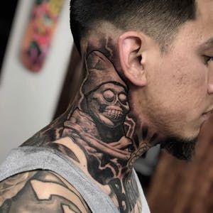 Tattoo uploaded by Tattoodo | Aztec tattoo by Feoden Jimenez #FeodenJimenez #Aztectattoo #Aztectattoos #Aztec #Mexican #Mesoamerica #PreColombian #ancientculture | 1128408 | Tattoodo Aztec Neck Tattoo, Tattoos With Deep Meaning, Aztec Tattoos, Side Neck Tattoo, Aztec Tattoo Designs, Throat Tattoo, God Tattoos, Chicano Tattoos, Aztec Culture