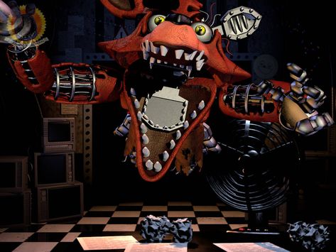 (Blender/FNAF) Withered Foxy Jumpscare by JuanitoAlcachofaz on DeviantArt Fnaf Foxy Jumpscare, Fnaf Withered Foxy, Foxy Jumpscare, Withered Foxy, Cardboard Models, Fnaf Random, Fnaf Cosplays, Fnaf Animatronics, Foxy Fnaf