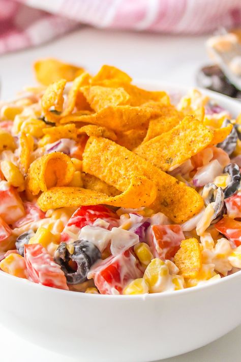 Chip Salad, Frito Corn Salad, Waldorf Salad Recipe, Keto Taco Salad, Keto Taco, Party Dips, Recipes Appetizers, Amazing Appetizers, Fun Salads