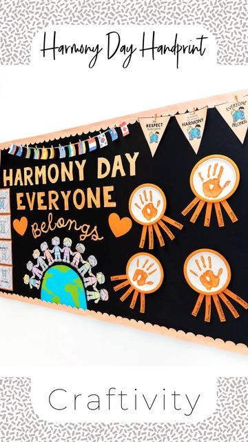 💛 6000+ teacher resources on Instagram: "🧡Create this super simple but effective craft where students show what Harmony Day means to them! 🎨 ​Have your students place a handprint in the centre of a plate, paint the edges, and attach streams along the bottom, where they can write keys words that express the importance of Harmony Day. ​ 💛 ​Top Teacher Tip: this would make an amazing hanging display in your classroom, or a part of a beautiful bulletin board!" Orange Shirt Day Bulletin Board, Orange Shirt Day, Top Teacher, Harmony Day, Hanging Display, Orange Shirt, Teacher Hacks, Super Simple, Bulletin Board