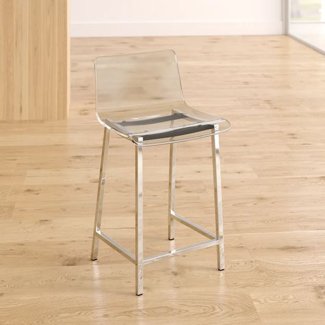 Wayfair | Plastic & Acrylic Bar Stools & Counter Stools You'll Love in 2023 Acrylic Bar Stools, Chrome Bar Stools, Contemporary Bar Stools, 30 Bar Stools, Counter Bar Stools, Bar Counter, Swivel Bar Stools, Upholstered Seating, Counter Stool