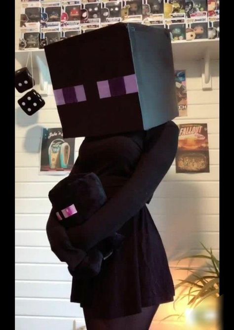 Endermen Halloween Costume, Minecraft Couple Costume, Enderman Outfit, Enderman Halloween Costume, Enderman Cosplay, Minecraft Enderman Costume, Cute Enderman, Enderman Costume, Minecraft Cosplay